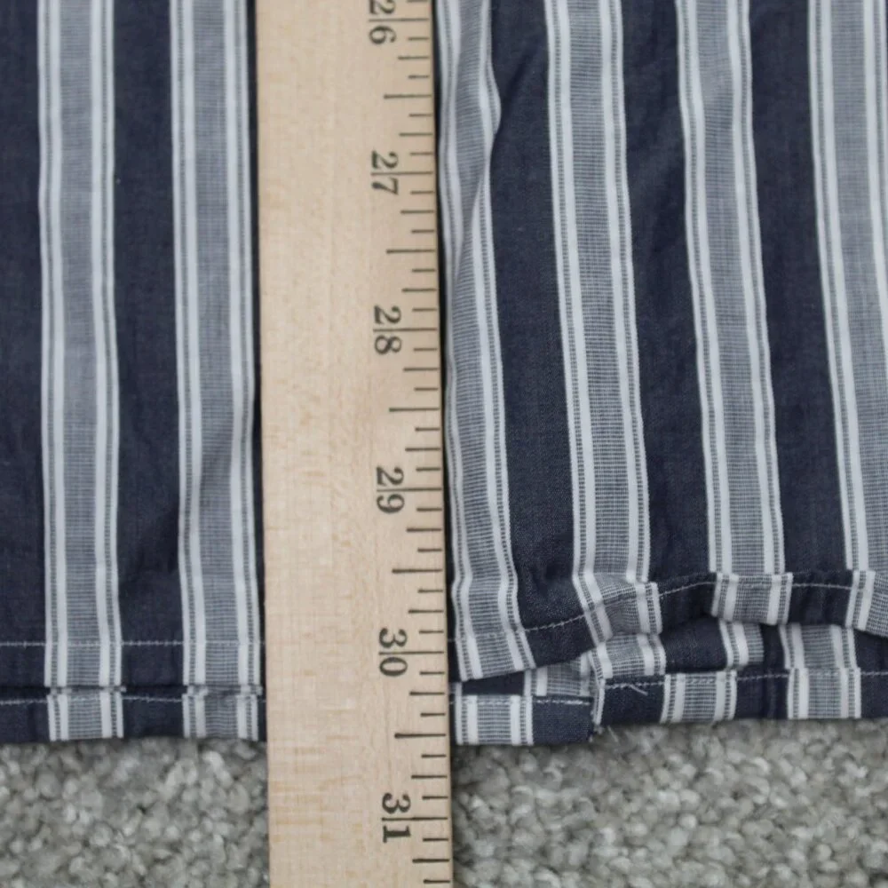 Banana Republic Shirt Mens Large Blue/Gray Slim Fit Albini Italian Fabric Cotton